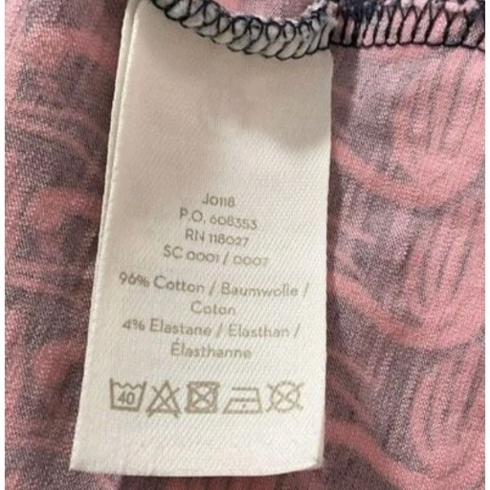 Boden Navy Pink Flamingo Print Jersey Dress V-neck Casual Women's Size US 2 UK 6 - Picture 8 of 8